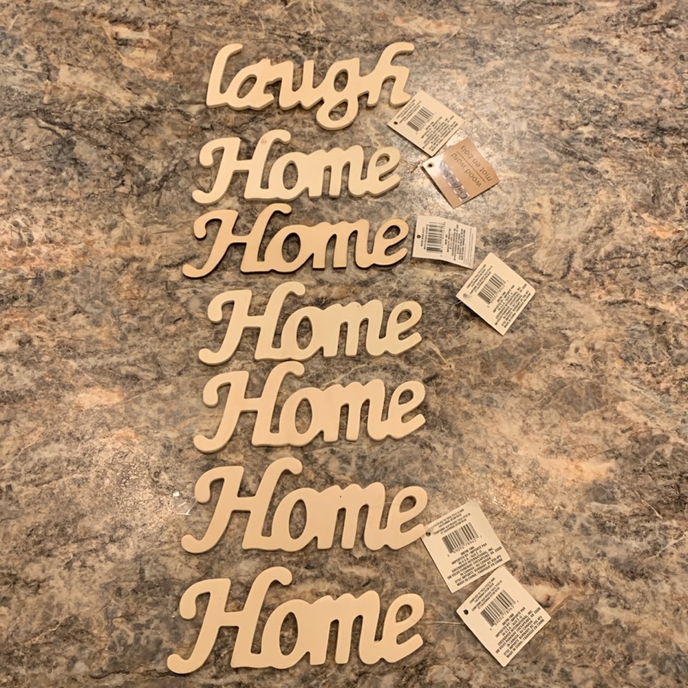 Home and Laugh Wood Word Set